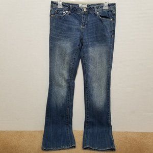 Aeropostale jeans 3/4 Chelsea boot cut rhinestone bedazzled low rise waist denim